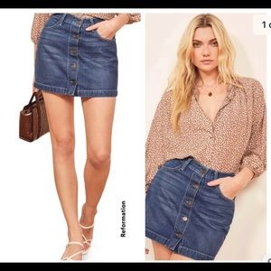Reformation Alison denim skirt